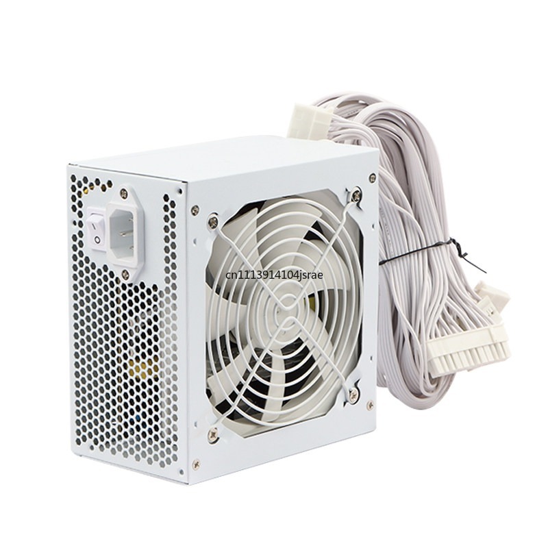 Power Supply 650W - Biały zasilacz do obudowy komputera ATX,