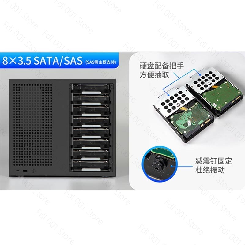 Atx Power Supply - Obudowa NAS Sagittarius z 8 pozycjami,