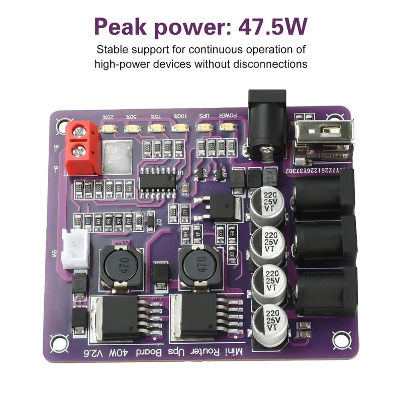 Power Supply 12V - Płytka UPS do mini routera 40W,