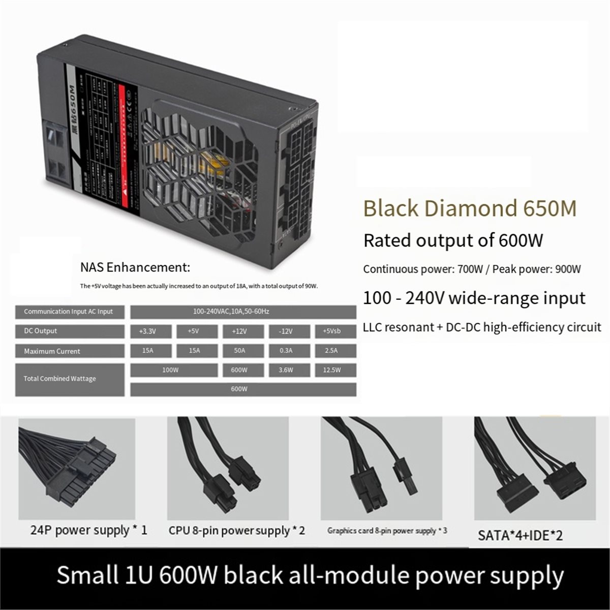 A14G Flex 600W – modułowy zasi – Flex Atx Power Supply 600W 1U recenzja i cena